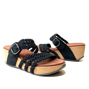 White Mountain Wedge Cork Sandals